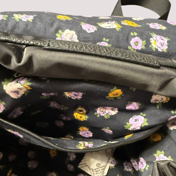 Coach Black Nylon Backpack / Vintage Rose Lining / Purse Protector Bag - Picture 6 of 12